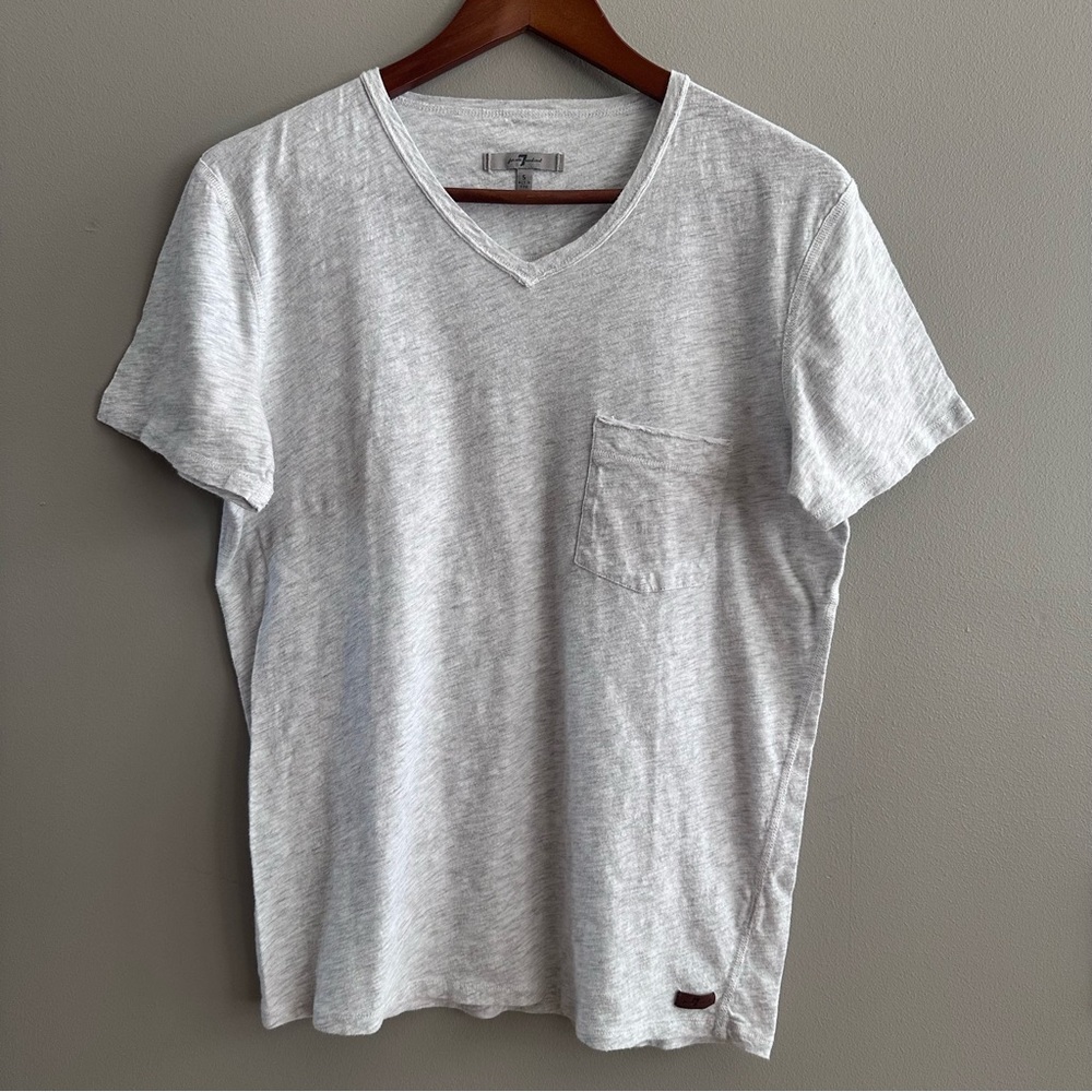 7 For All Mankind Gray Short Sleeve Tee